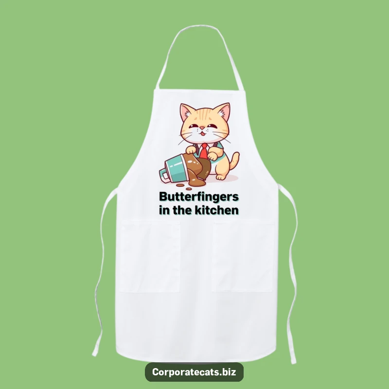 Funny Cat Executive Apron: Kitchen Catastrophe Ready - Perfect Funny Chef Gift!