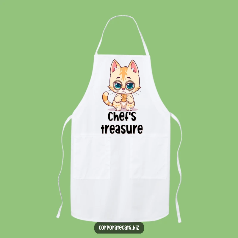 Funny Cat Detective Apron: Cook Up Clues with Feline Precision and Humor