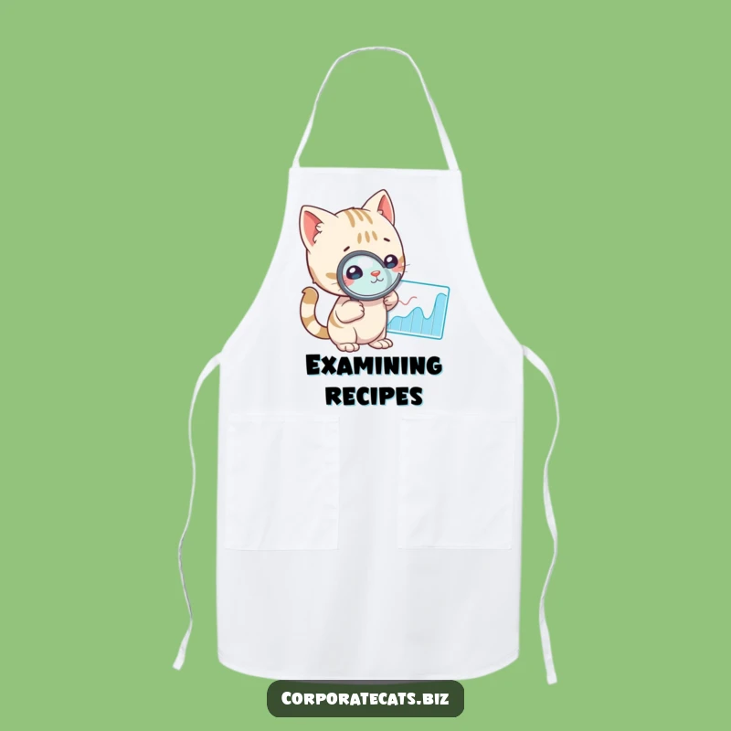 Funny Curious Cat Apron - Cook Up Some Clues in the Kitchen!