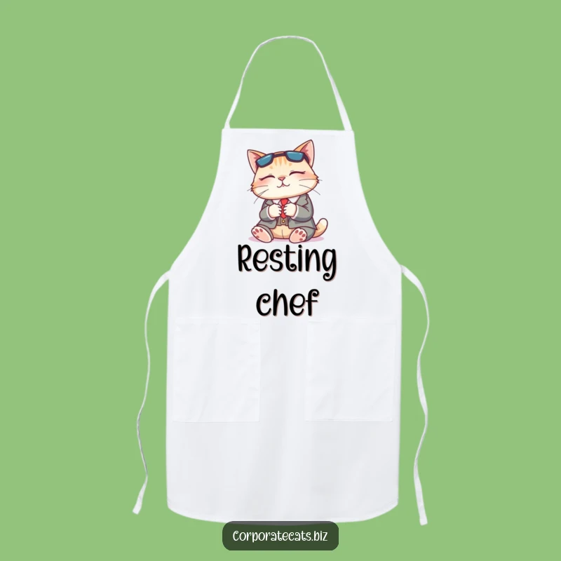 Funny Napping Cat Suit Apron: Hilarious Kitchen Wear for Relaxed Felines