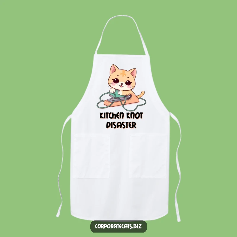 Funny Cat Stapler Apron: Hilarious Kitchen Gift for Office Fans
