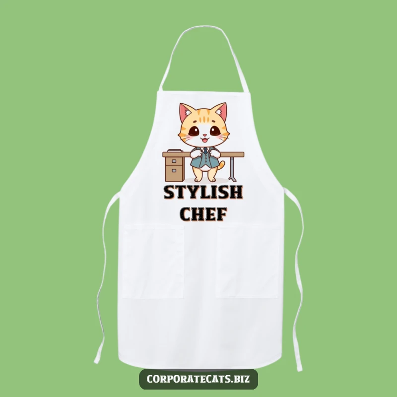 Funny Dapper Cat Apron - Hilarious Kitchen Elegance for the Stylish Cook