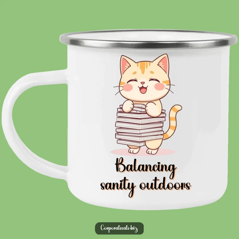 Funny Cat Camping Mug: Durable & Hilarious for Outdoor Adventures