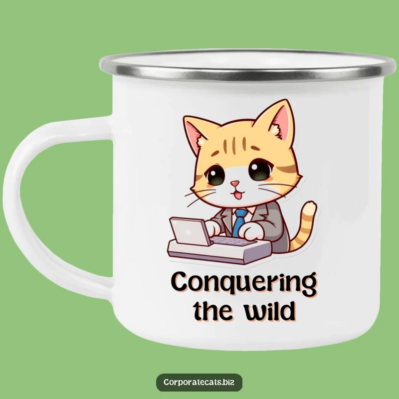 Funny Cat Business Camping Mug: Stay Fueled on Your Adventures
