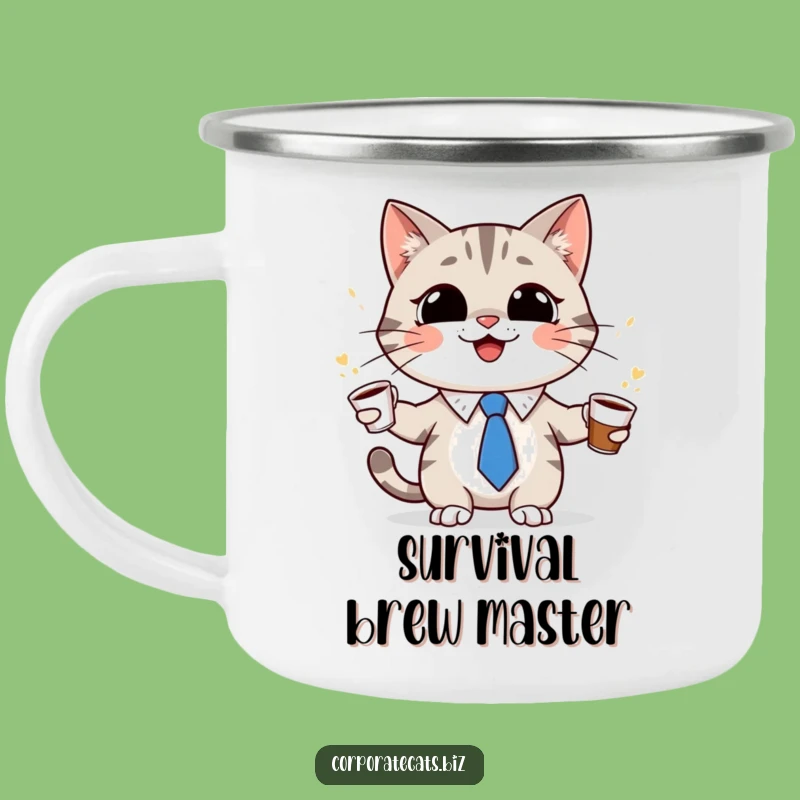 Funny Cat Juggling Camping Mug: Fuel Your Adventures with Coffee Humor