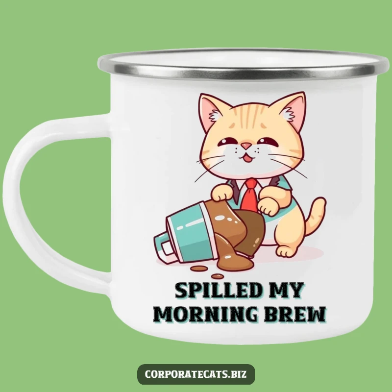 Funny Cat Executive Camping Mug: Trail Mix & Coffee Mishaps - Epic Funny Gift!
