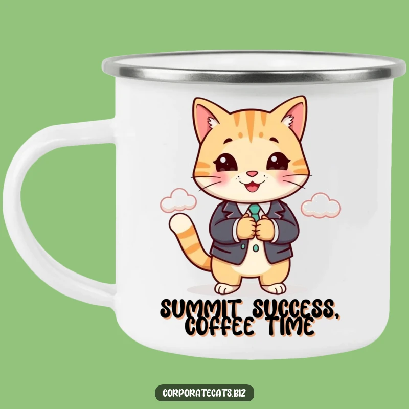 Funny Business Cat Camping Mug - Outdoor Adventure Humor Gift