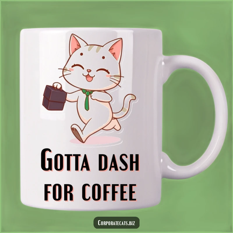 Funny Cat Business Runner Mug: The Perfect Humorous Gift for Busy Bees