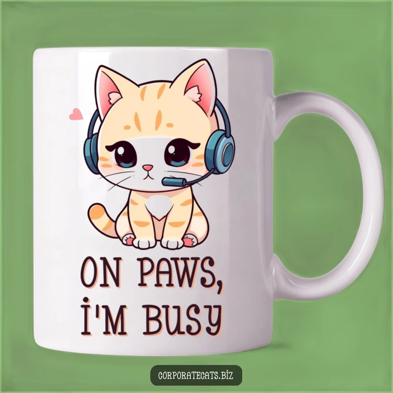 Funny Cat Gamer Mug: Hilarious Headset Cat for Gaming Fun Gift!