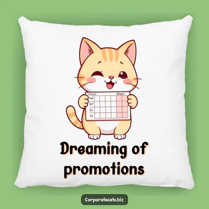 Funny Cheerful Cat Pillow: Presenting Tiny Chart, Cozy Comfort with Hilarious Charm