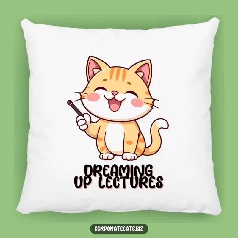 Funny Cat Presentation Pillow: Comfy and Confident Cat Accent Pillow