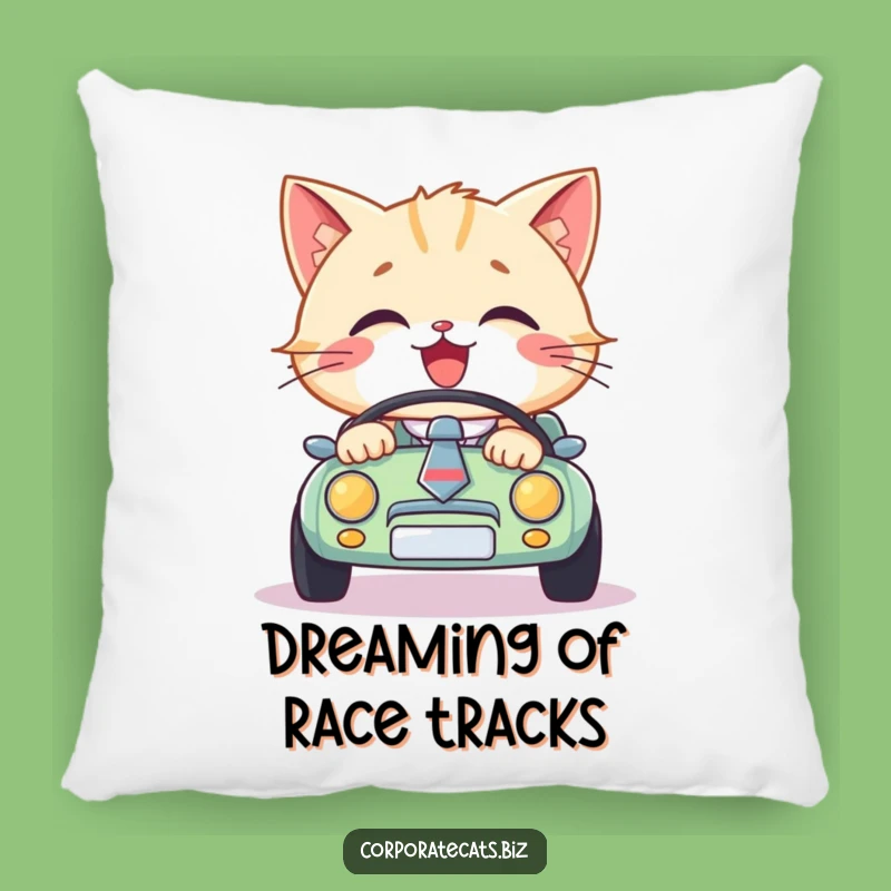 Funny Cat Driver Pillow - Cozy Necktie Cat Car Cushion for Comfort