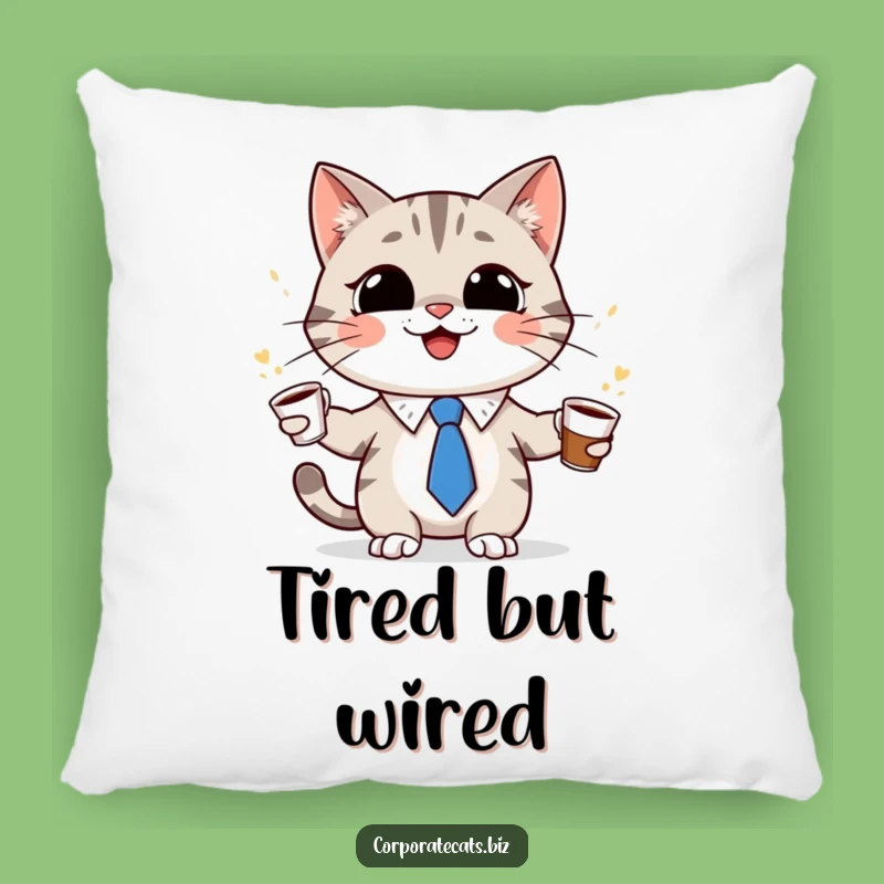 Funny Cat Juggling Pillow: Comfy Comfort for Coffee-Fueled Mornings