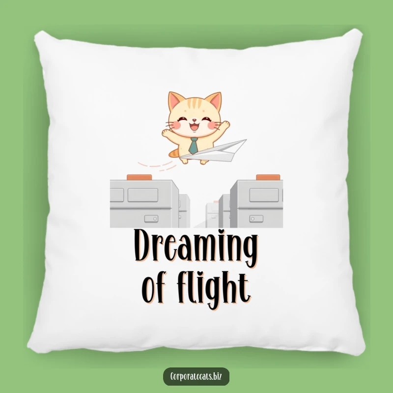 Funny Paper Airplane Cat Pillow - Cozy Comfort and Hilarious Decor