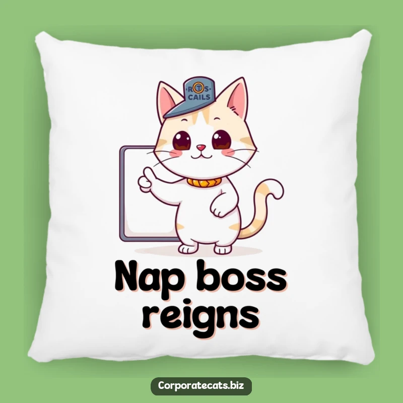 Funny Boss Cat Pillow - Cozy Comfort and Hilarious Statement Piece
