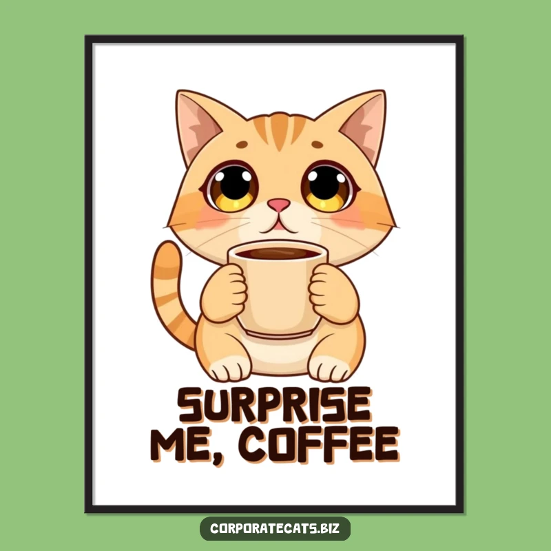 Funny Surprised Cat Digital Art - Wide-Eyed Feline Printable - Hilarious Instant Download Gift