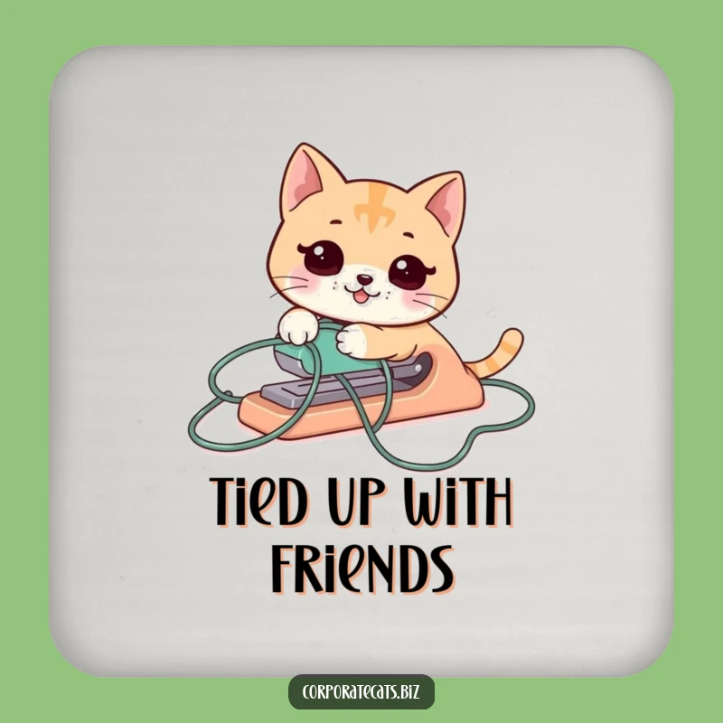 Funny Cat Stapler Coaster: Hilarious Office Drink Protector Gift