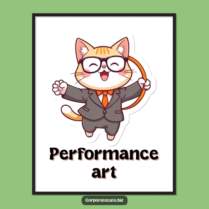 Funny Cat Audition Poster: Hilarious Wall Art for Performers!
