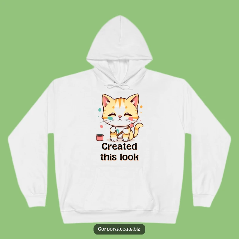 Funny Cat Artist Hoodie: Cozy Creative Chaos - Warm Funny Gift Idea!