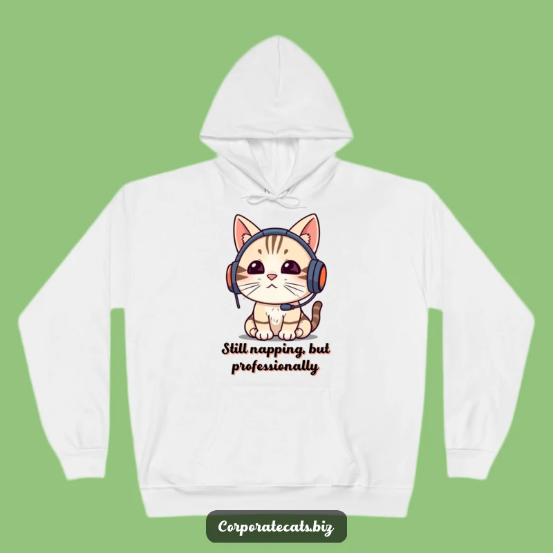 Funny Cat Video Call Hoodie: Cozy WFH Feline Sweatshirt, Ideal Funny Gift!