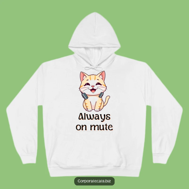 Funny Cheerful Cat Hoodie - Warm Talking Feline Wear - Hilarious Cozy Gift