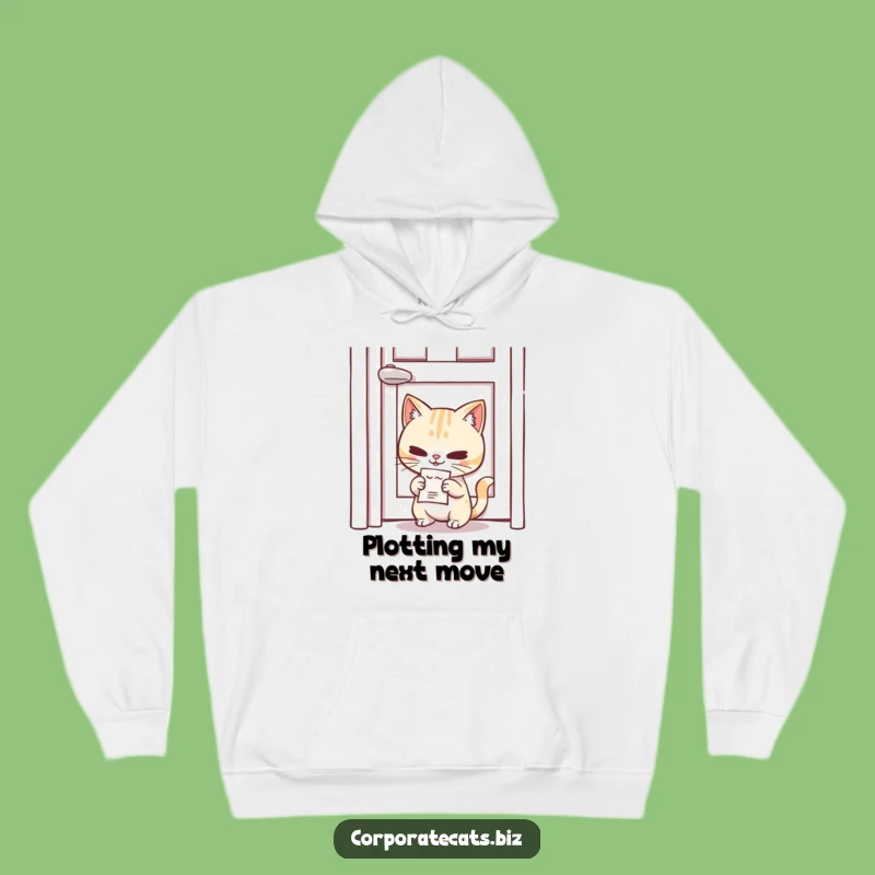Funny Secret Agent Cat Hoodie: Mischievous Cat Memo Delivery, Cozy Funny Gift