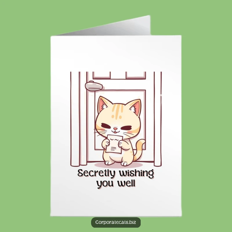 Free Printable Birthday Card: Secret Agent Cat - Funny Downloadable Gift for Surprise Parties