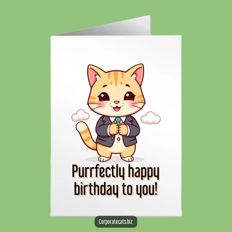 Free Printable Funny Cat Business Card: Hilarious Boss Cat Handshake Downloadable Gift