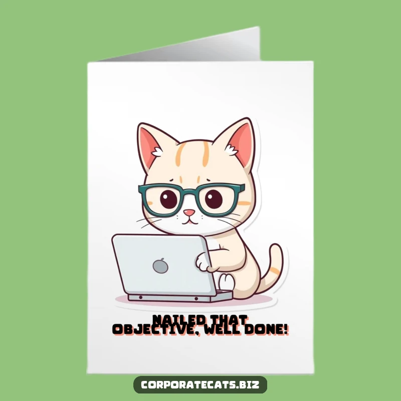 Free Printable Congrats Card: Cat Typing Laptop, Hilarious Downloadable Gift!
