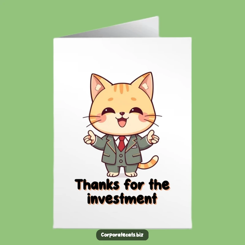 Free Printable Thank You Card: Business Cat, Your Appreciative Downloadable Gift!