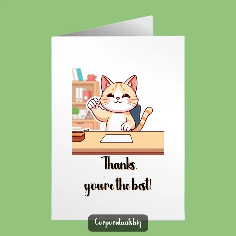 Free Printable Thank You Card: Fist Pump Cat Gratitude - Amusing Downloadable Thanks