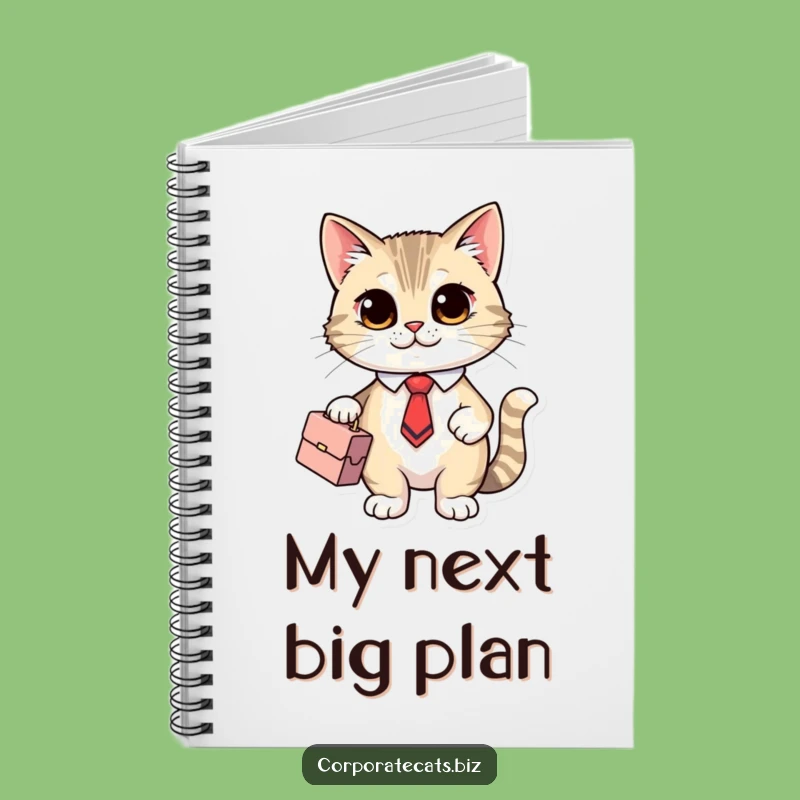 Funny Business Cat Notebook: Cute Cat in Tie Journal, Ideal Funny Gift for Note-Takers