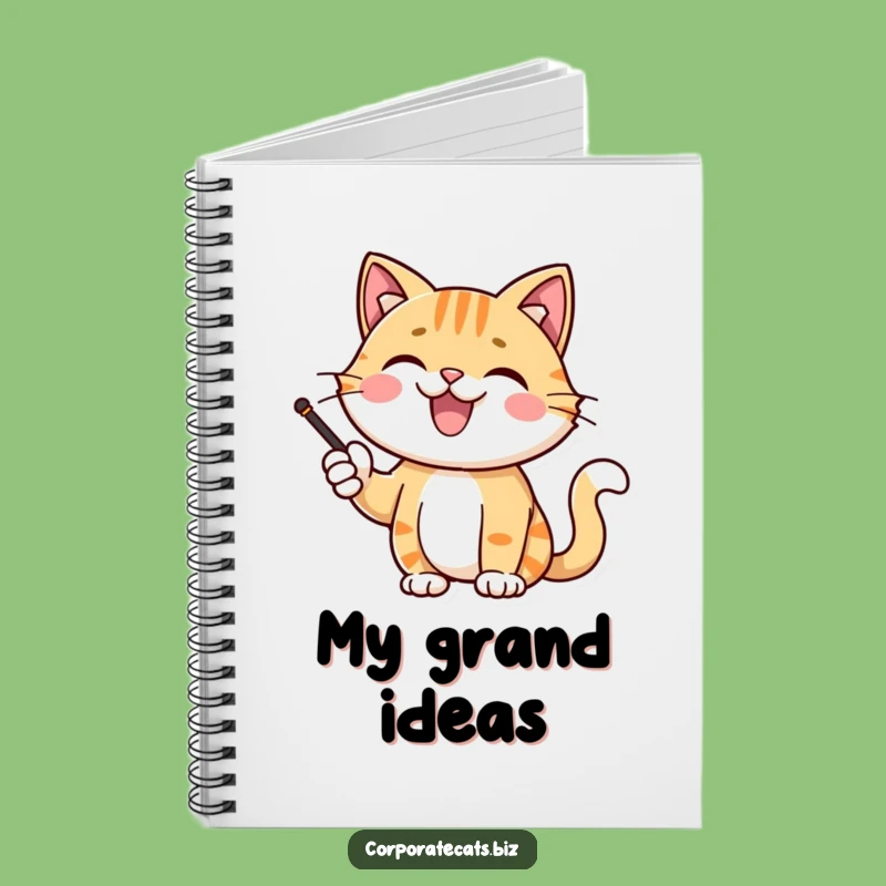 Funny Cat Presentation Notebook: Jot Down Brilliant Ideas with Feline Wit