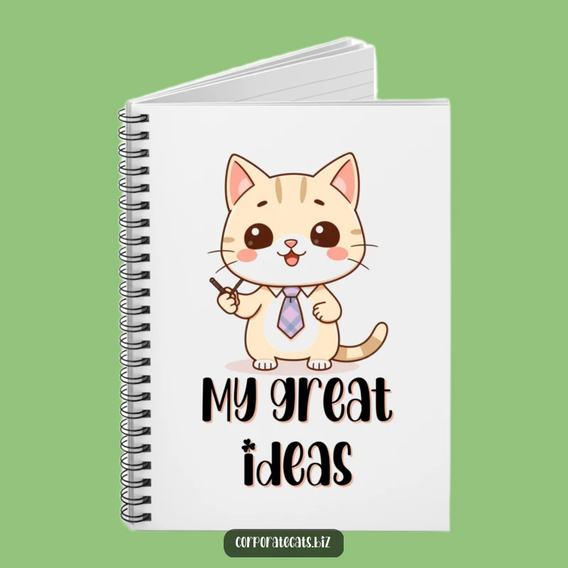 Funny Cat Presentation Notebook - Record Your Ideas with Feline Flair