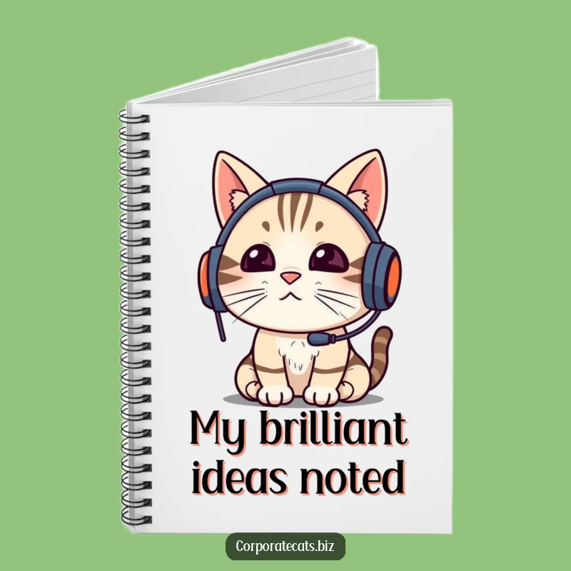 Funny Cat Video Call Notebook: WFH Feline Journal, Perfect for Note-Taking Fun!