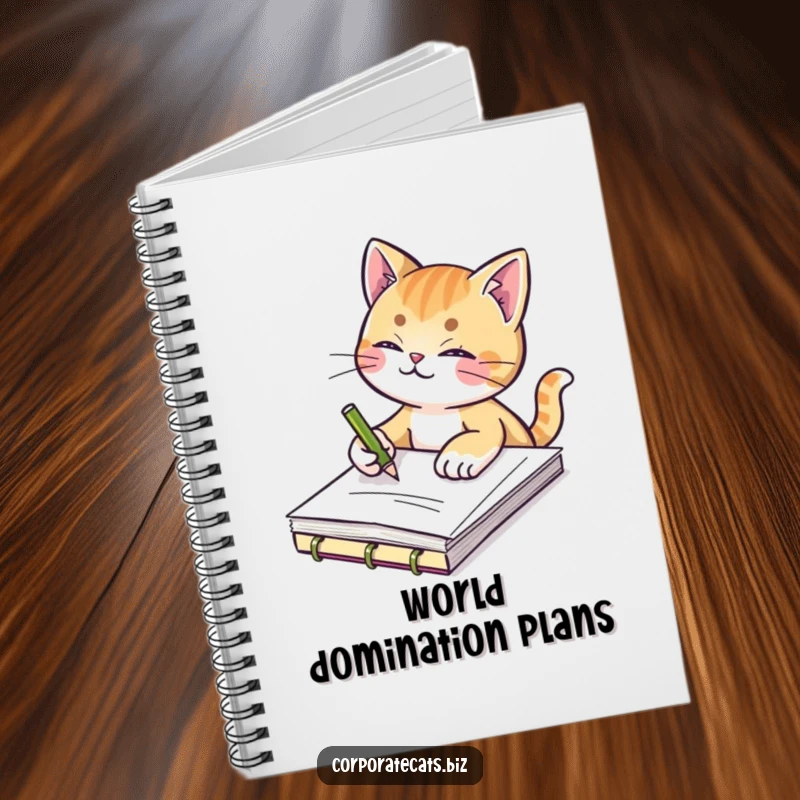 Funny notebook cover with a creative cat sketching in a notepad, ideal for journaling and idea-capture with an artistic flair.