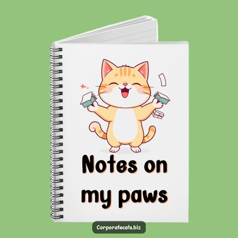 Funny Juggling Cat Notebook - Hilarious Journal for Ideas and Cat Lovers