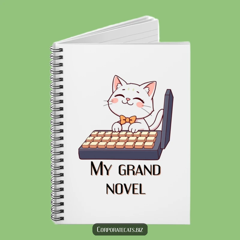Funny Notebook: Keyboard Cat Cover, Tech Notes Funny Gift