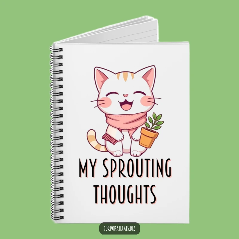Funny Cat Gardener Notebook: Plant Journal, Creative Funny Gift
