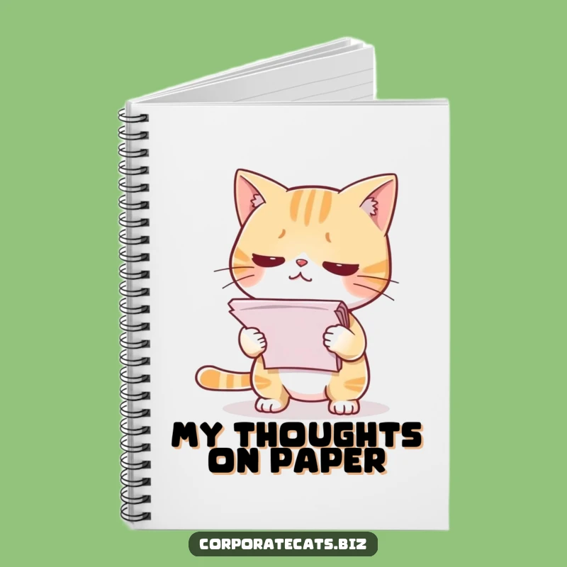 Funny Cat Nervous Papers Notebook - Hilarious Stationery for Your Anxious Thoughts