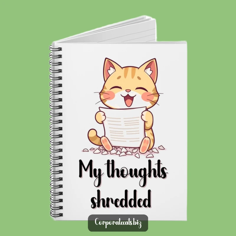Funny Notebook: Cat Shredding Papers - Jot Down Laughs Gift!
