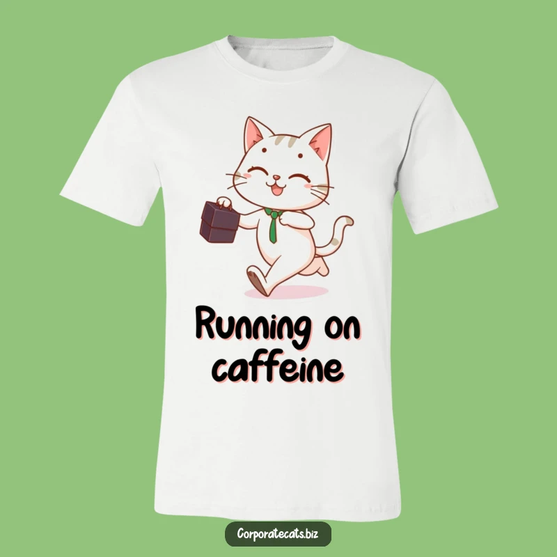 Funny Cat On The Go Tee: Look Sharp with This Hilarious Business Cat Shirt