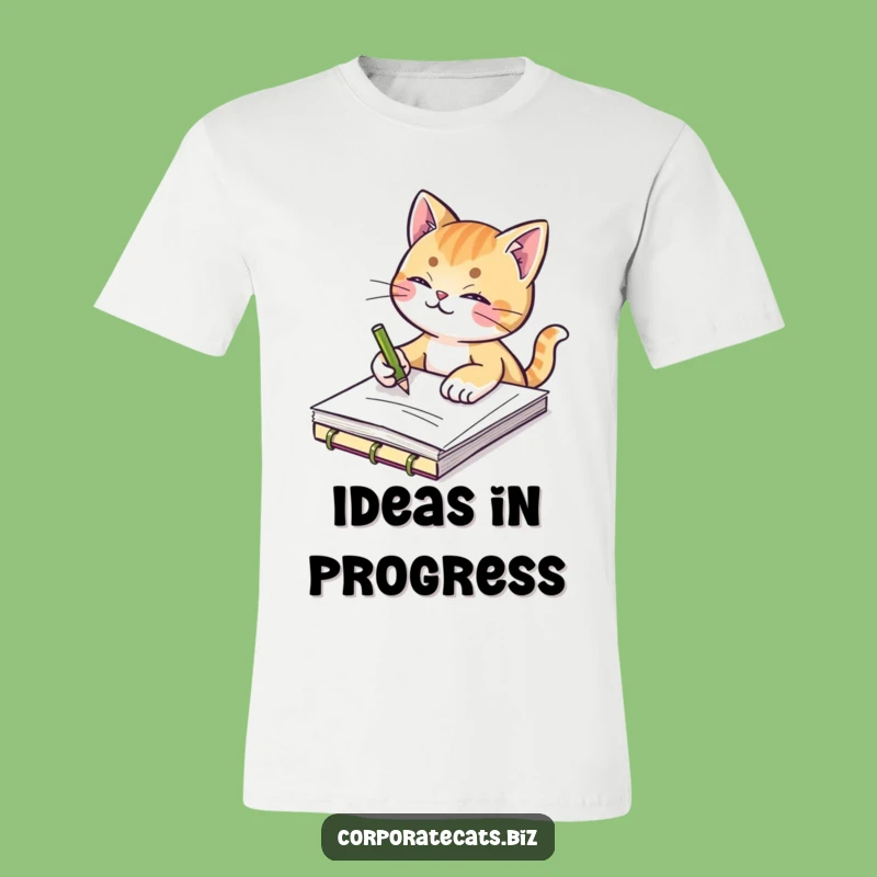 Funny Creative Cat T-Shirt - Sketching Feline Graphic Tee - Hilarious Artist Gift