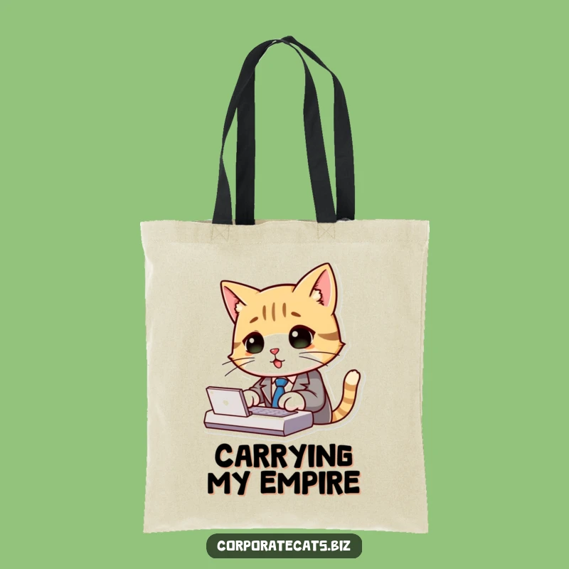 Funny Cat Business Tote: Carry Your Essentials with Professional Feline Flair