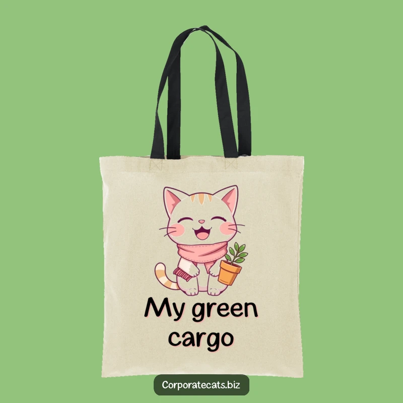Funny Cat Gardener Tote Bag: Plant Lover Humor, Stylish Funny Gift
