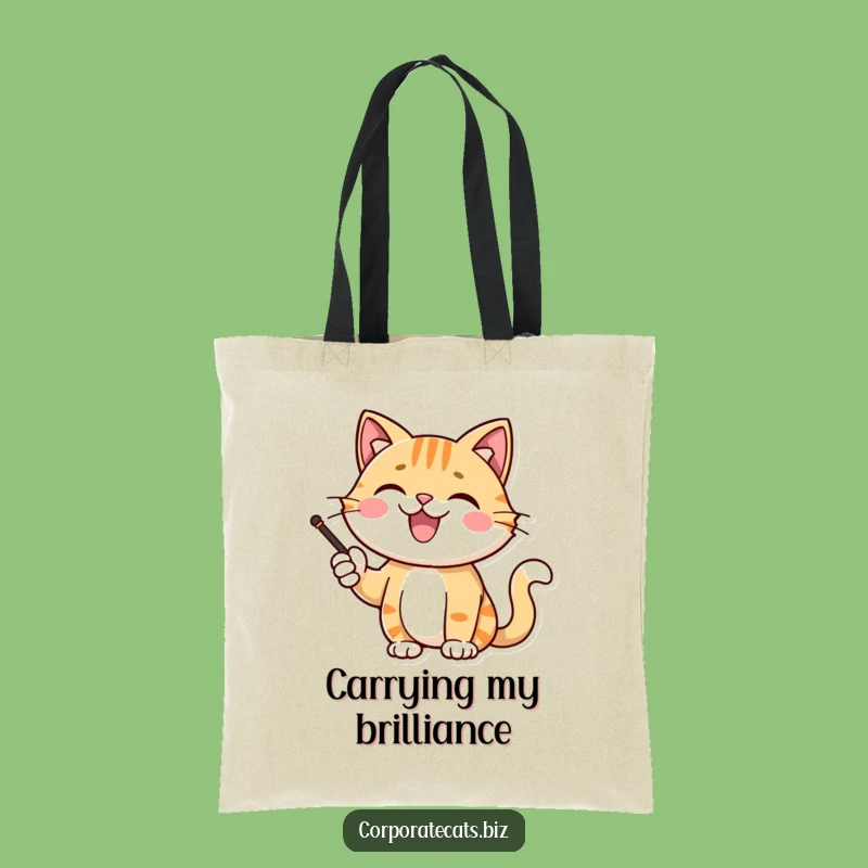 Funny Cat Presentation Tote Bag: Carry Your Ideas with Feline Flair