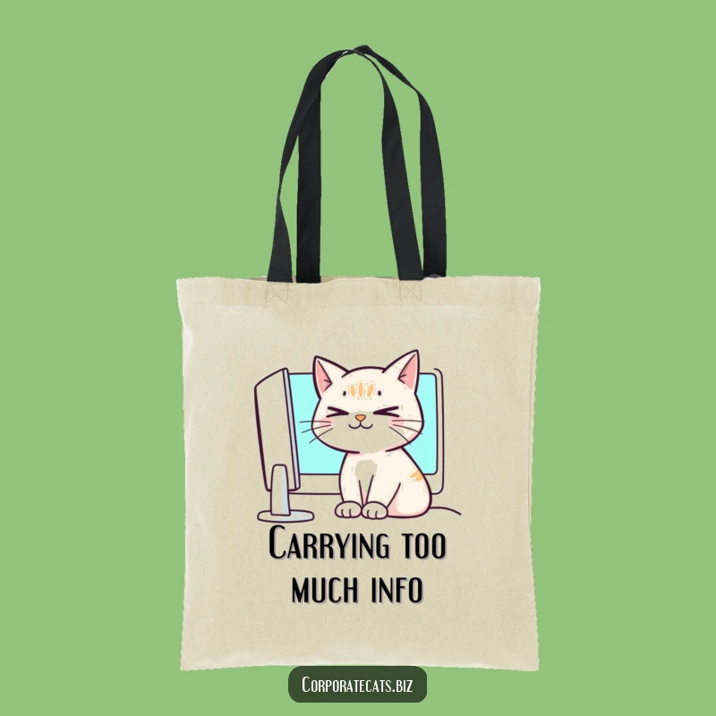 Funny Crossed-Eyed Cat Tote Bag: Hilarious Meme Carry-All Gift